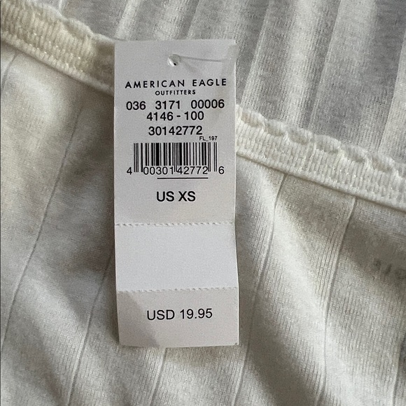 🔥4/$10 American Eagle Outfitters White Halter Tank Top - Picture 5 of 5